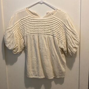 Cream Puff Sleeve Women’s Blouse S